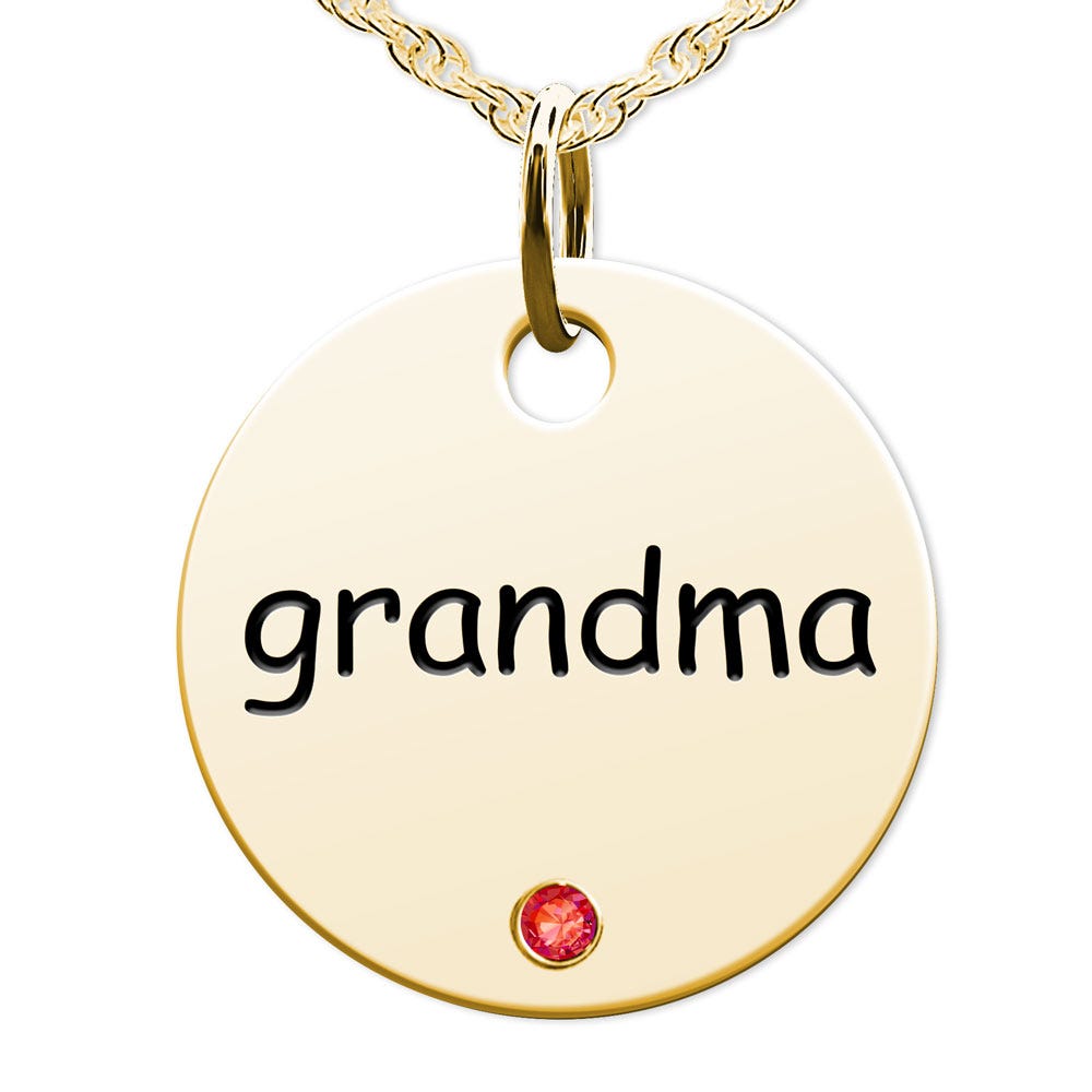 Grandma Round Disc Charm
