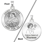 Saint Agatha "Nurse" Round Religious Medal