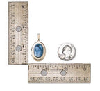 Solid 14K Yellow Gold Angel Cameo Oval Photo Locket