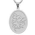Mother with Daughter and Two Sons - Oval Pendant