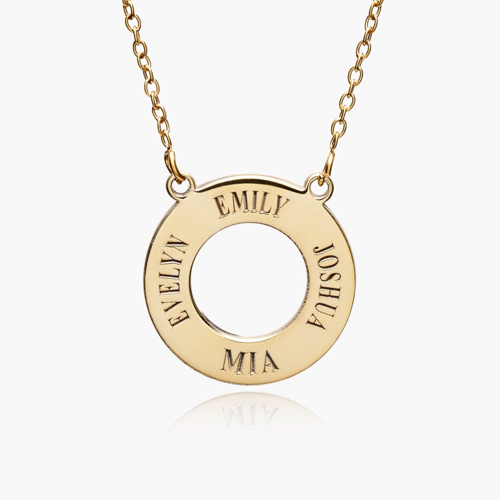 Personalized Mother's Disc with Up to 4 Names & Chain Included