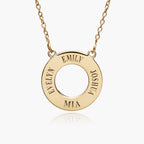 Personalized Mother's Disc with Up to 4 Names & Chain Included