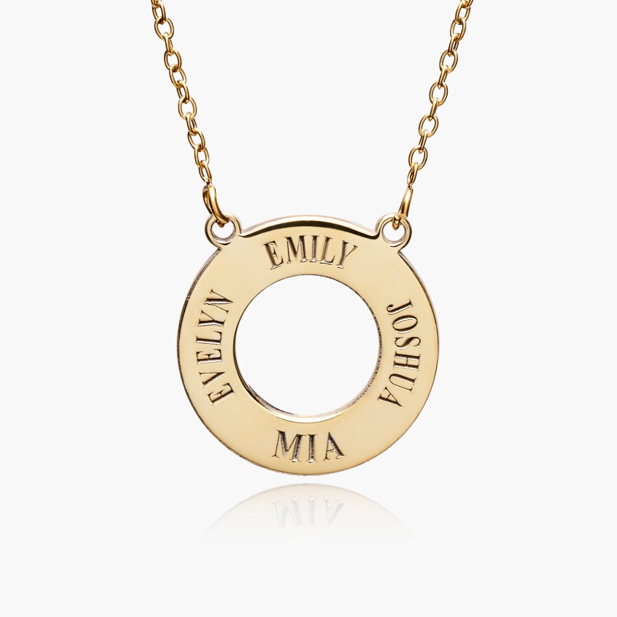 Personalized Mother's Disc with Up to 4 Names & Chain Included