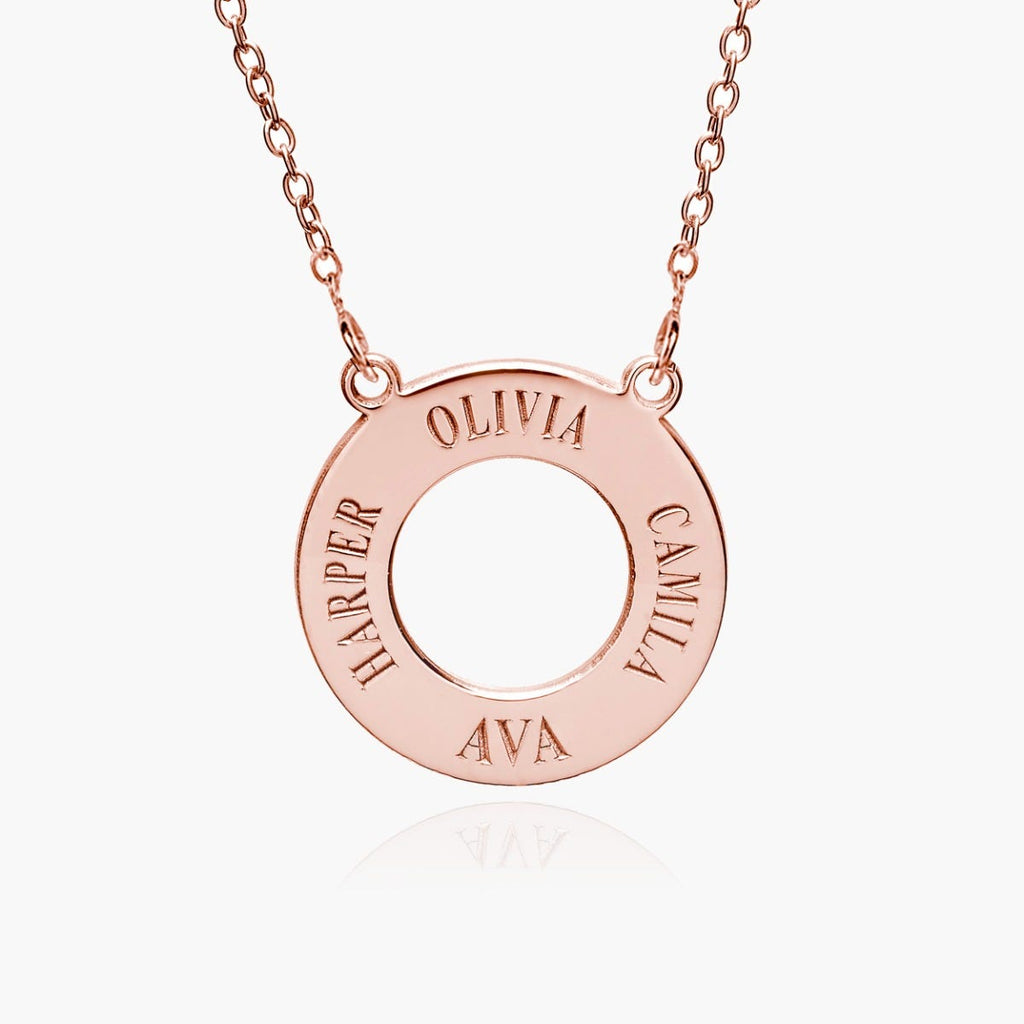 Personalized Mother's Disc with Up to 4 Names & Chain Included