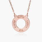 Personalized Mother's Disc with Up to 4 Names & Chain Included