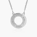 Personalized Mother's Disc with Up to 4 Names & Chain Included