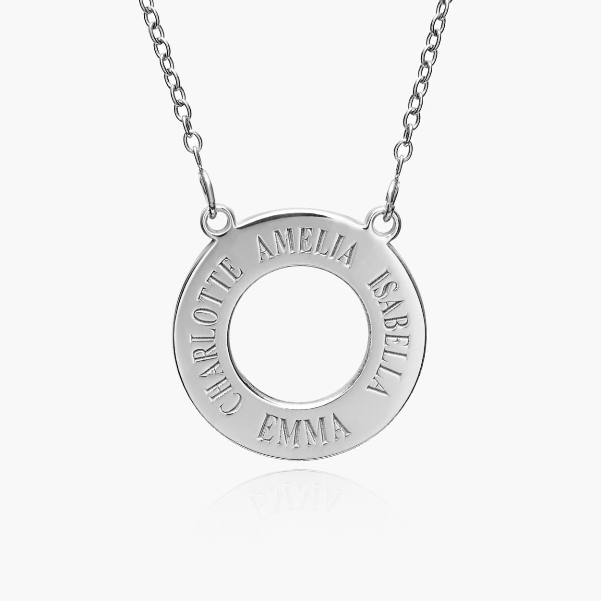 Personalized Mother's Disc with Up to 4 Names & Chain Included