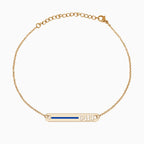 Personalized Thin Blue Line Curb Link ID Bracelet