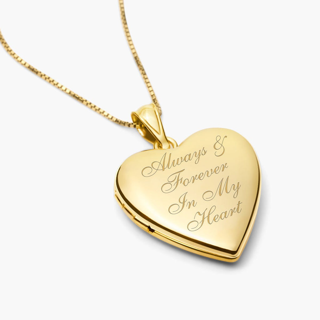 14K Gold-Filled Always & Forever In My Heart Photo Locket