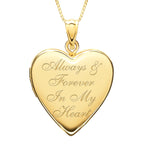 14K Gold-Filled Always & Forever In My Heart Photo Locket