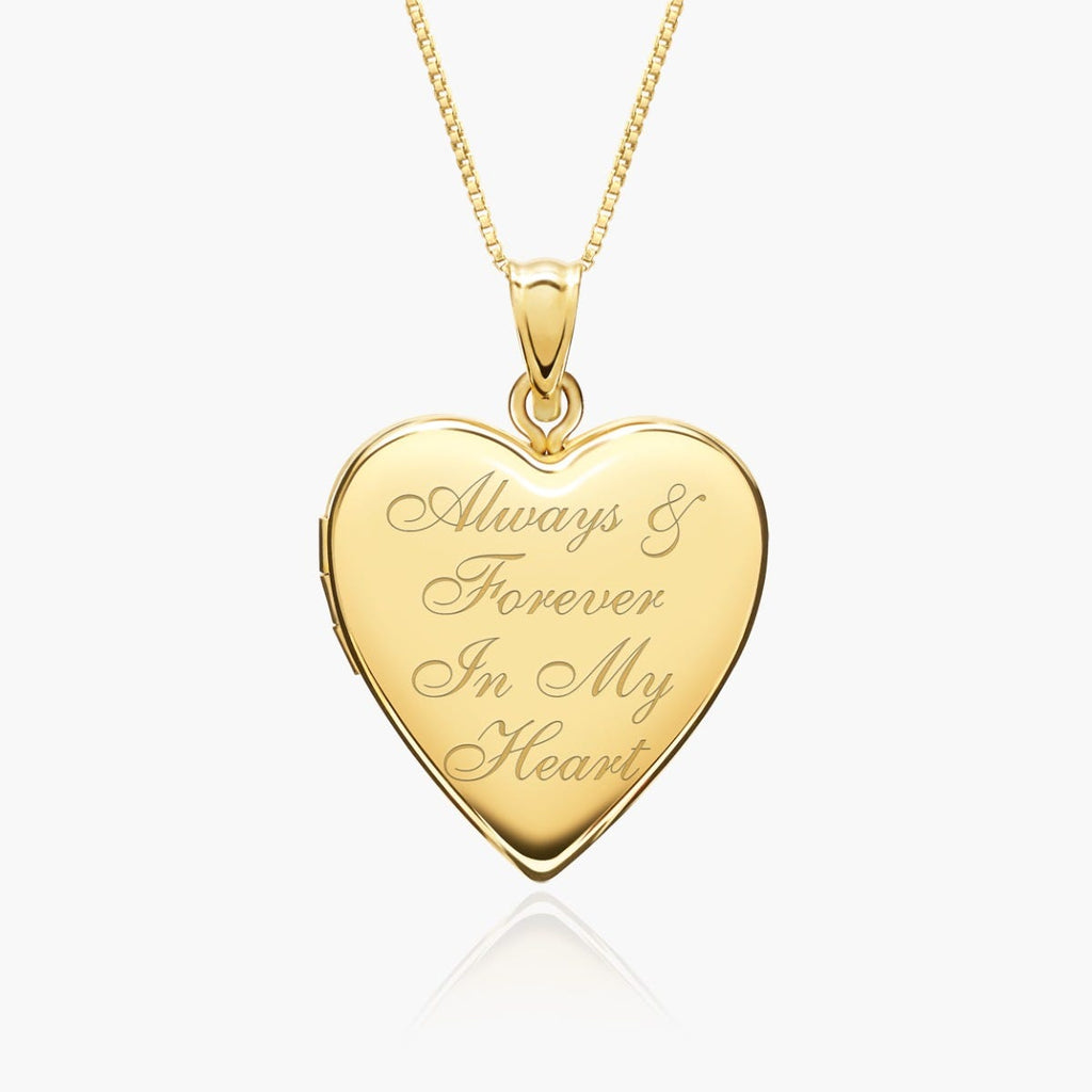 14K Gold-Filled Always & Forever In My Heart Photo Locket