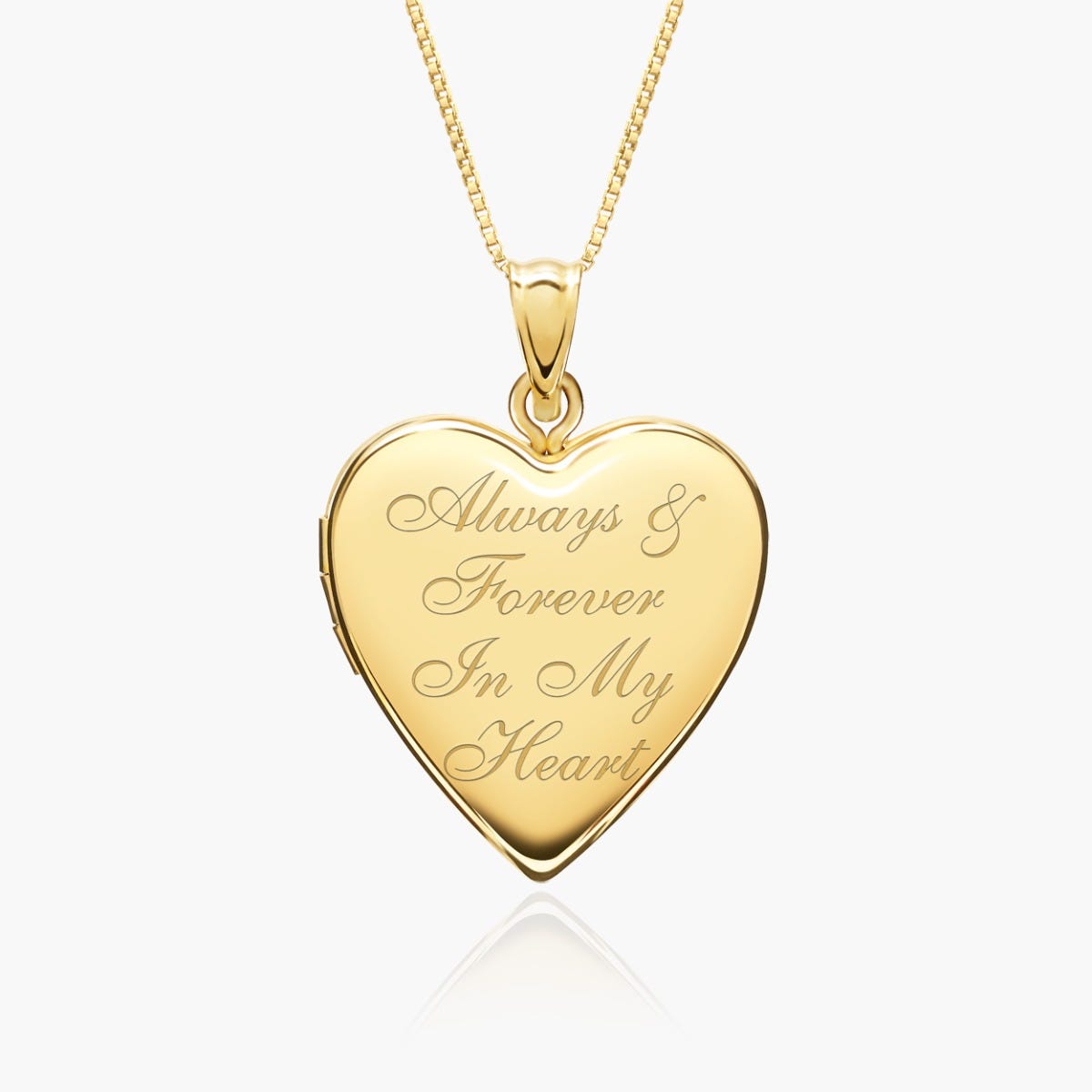 14K Gold-Filled Always & Forever In My Heart Photo Locket