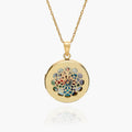 Saint Christopher Ornate Cut-Out Round Locket