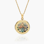 Saint Christopher Ornate Cut-Out Round Locket