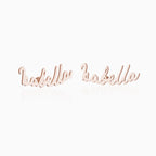 Pair of Minimalist Script Name Earrings