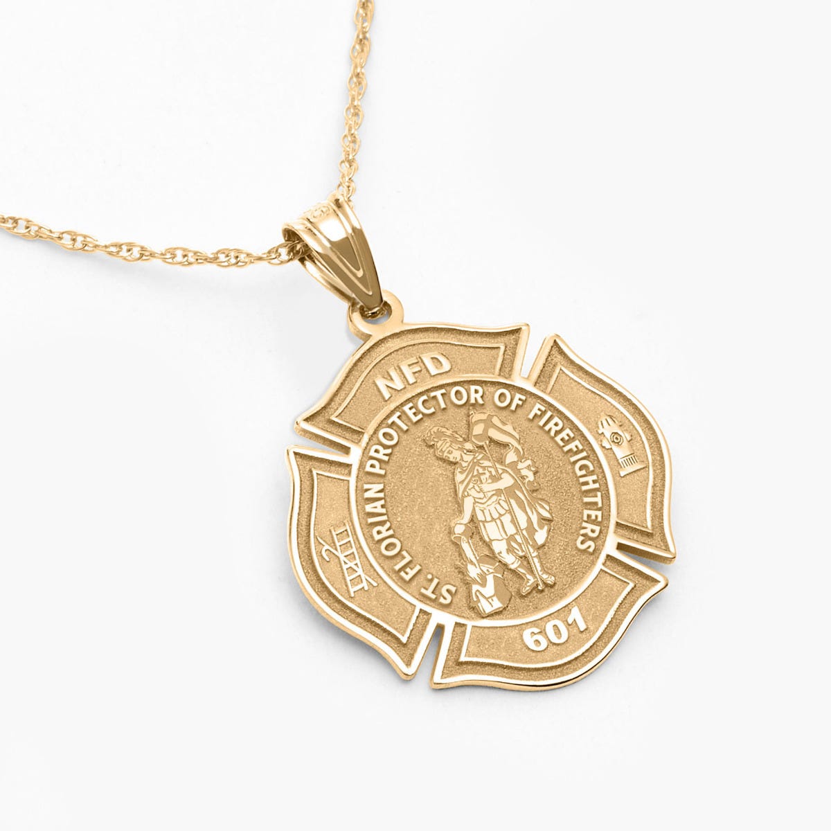 Customized Saint Florian Badge Religious Medal
