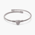 Custom Fingerprint Heart Bangle Bracelet