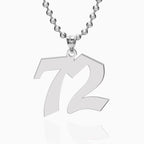High Polished Number Charm or Pendant with Up to 3 Digits