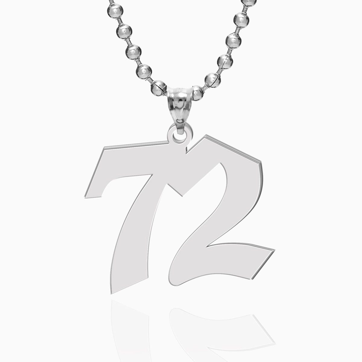 High Polished Number Charm or Pendant with Up to 3 Digits