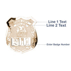 Personalized Police Badge Earrings with Your Number & Department