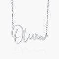 Modern Script Name Necklace with Chain