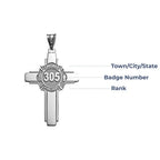 Personalized Firefighter Fire Badge Cross