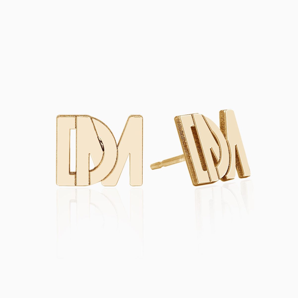 Monogram Overlapping Initial Earrings