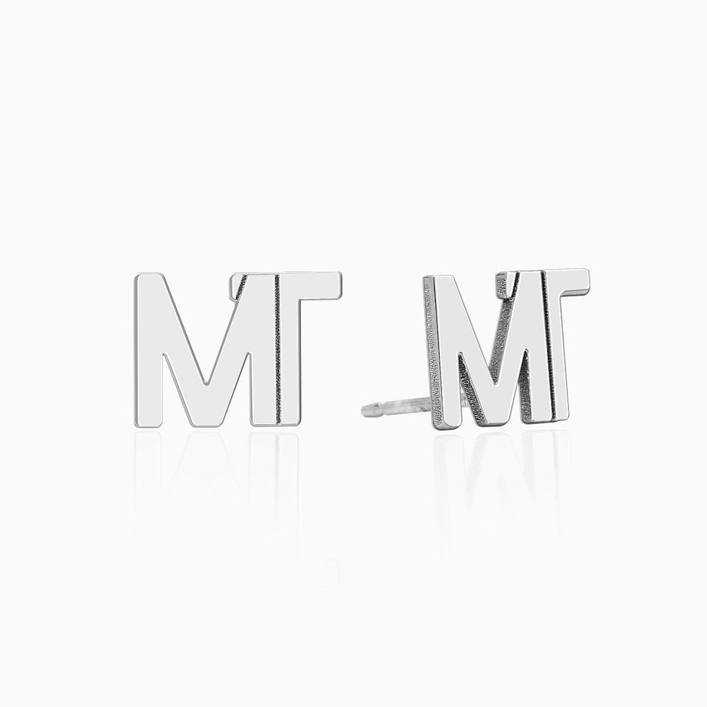 Monogram Overlapping Initial Earrings