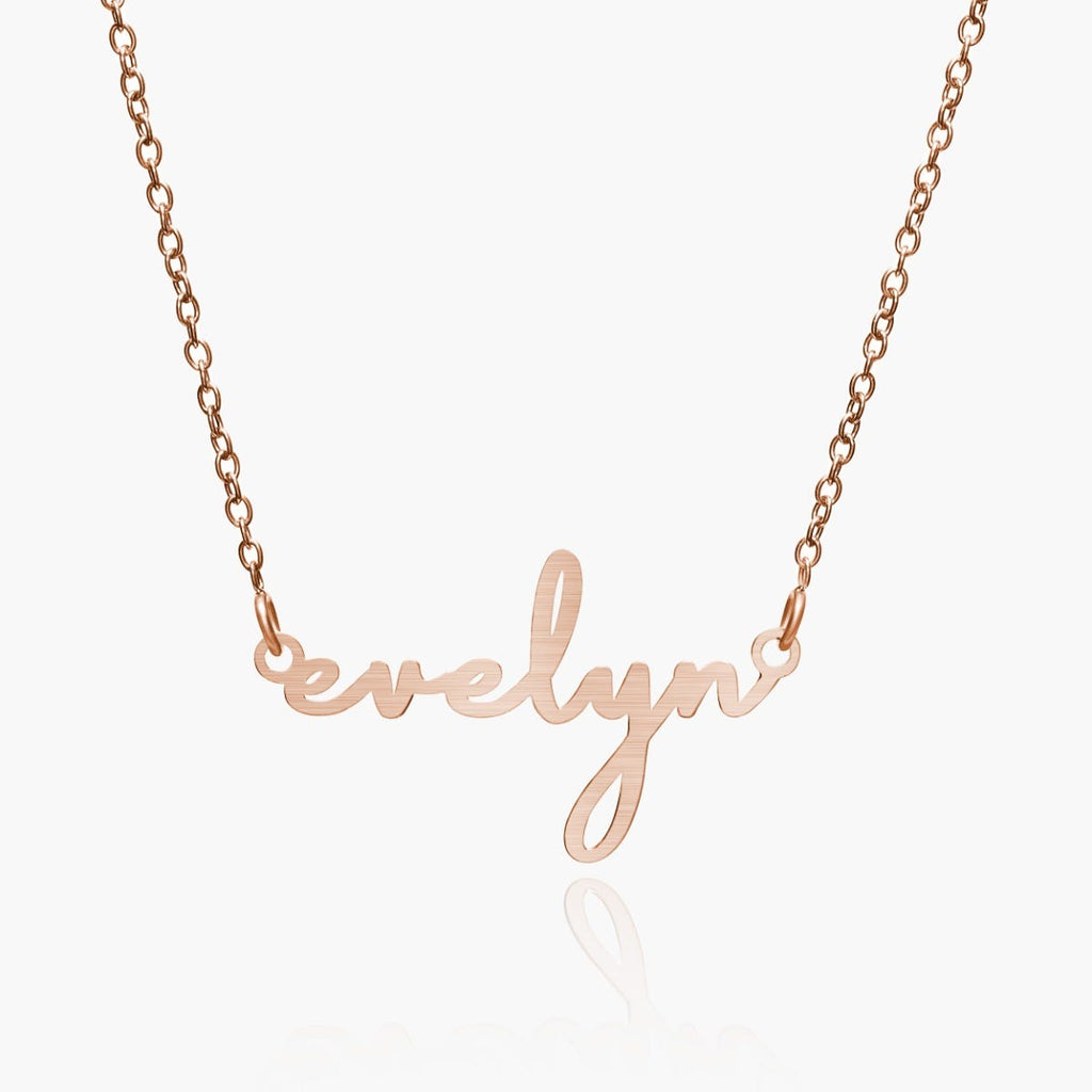 Simple Elegance Script Name Necklace