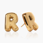 Bubble Style Initial Earrings