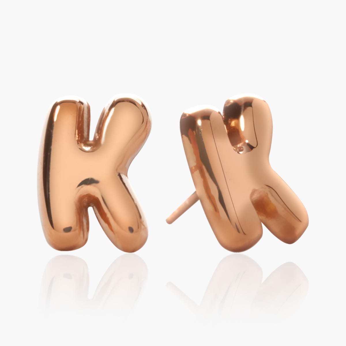 Bubble Style Initial Earrings