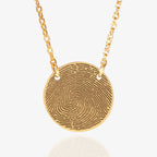 Custom Fingerprint Stainless Steel Round Necklace