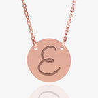 Custom Initial Stainless Steel Round Necklace