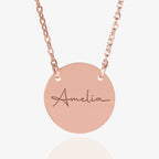 Custom Name Stainless Steel Round Necklace