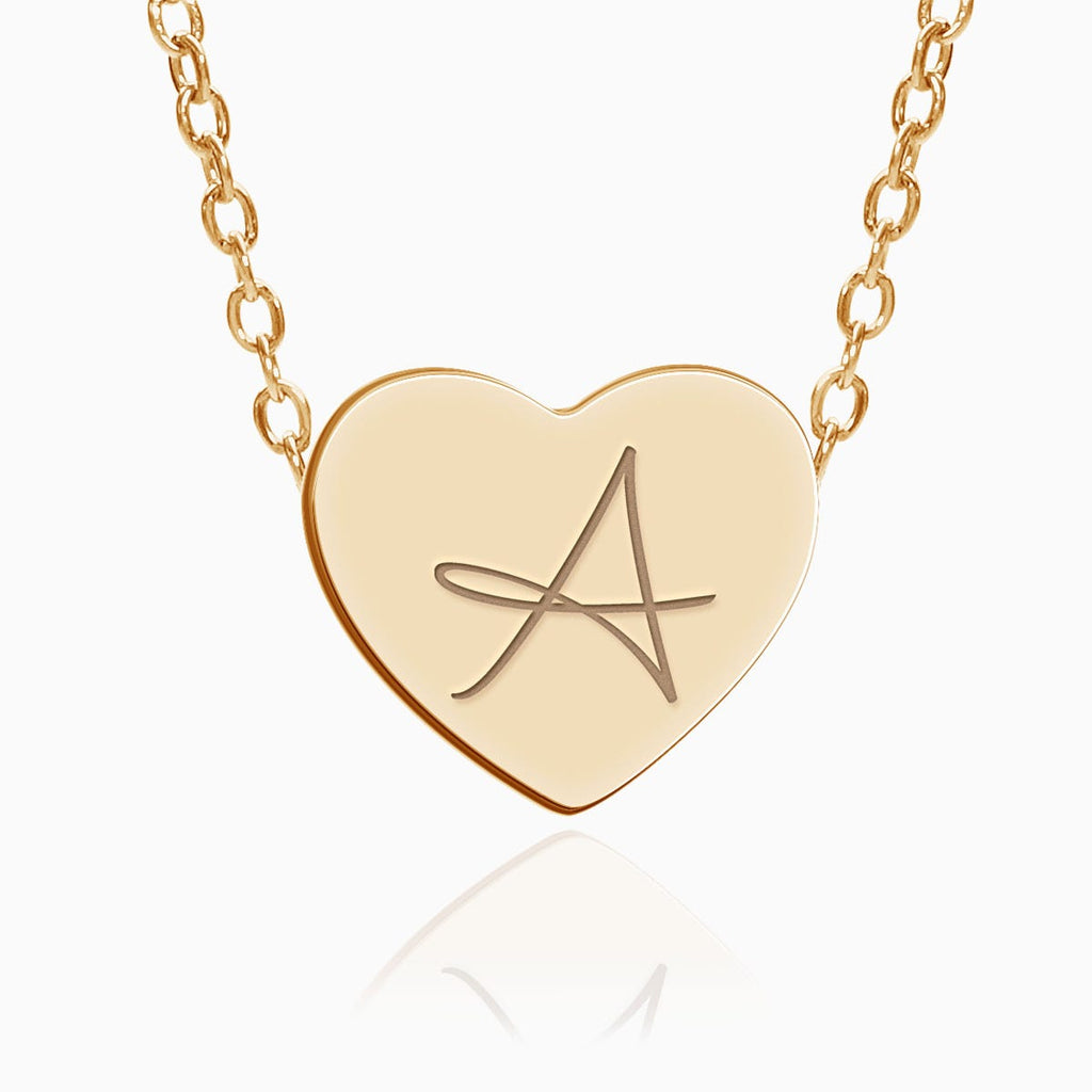 Custom Initial Heart Necklace