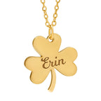 Shamrock Script Name Pendant