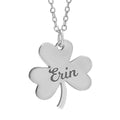 Shamrock Script Name Pendant