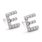 CZ Initial Earrings