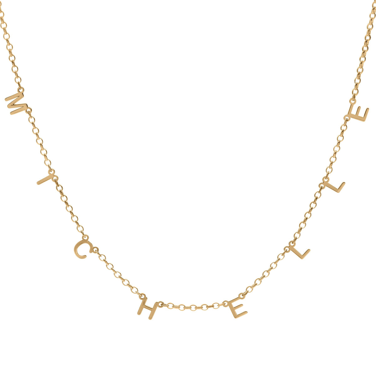 Block Initial Name Necklace