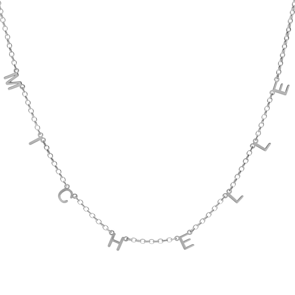 Block Initial Name Necklace
