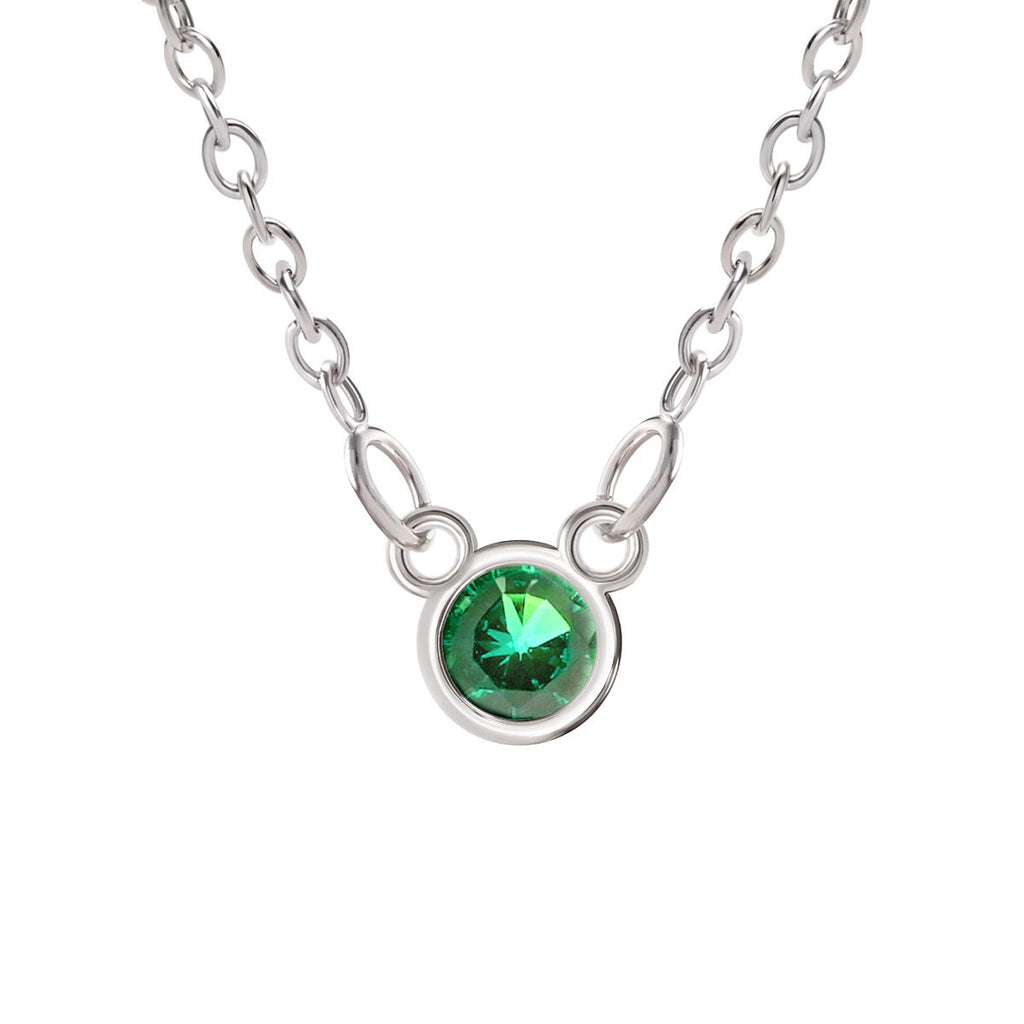 Circle Shaped Mothers Birthstone Necklace