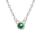 Circle Shaped Mothers Birthstone Necklace