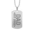 Personalized "Dad" Stainless Dog Tag