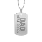 Personalized "Dad" Stainless Dog Tag