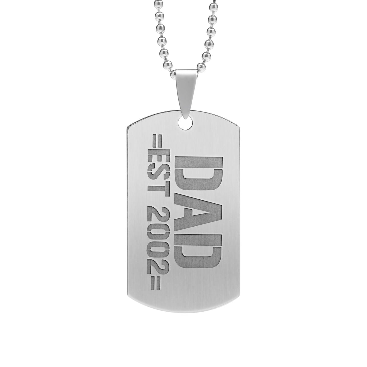 Personalized "Dad" Stainless Dog Tag