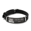 Mens Photo Engraved Cuban Bracelet