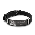Mens Photo Engraved Cuban Bracelet
