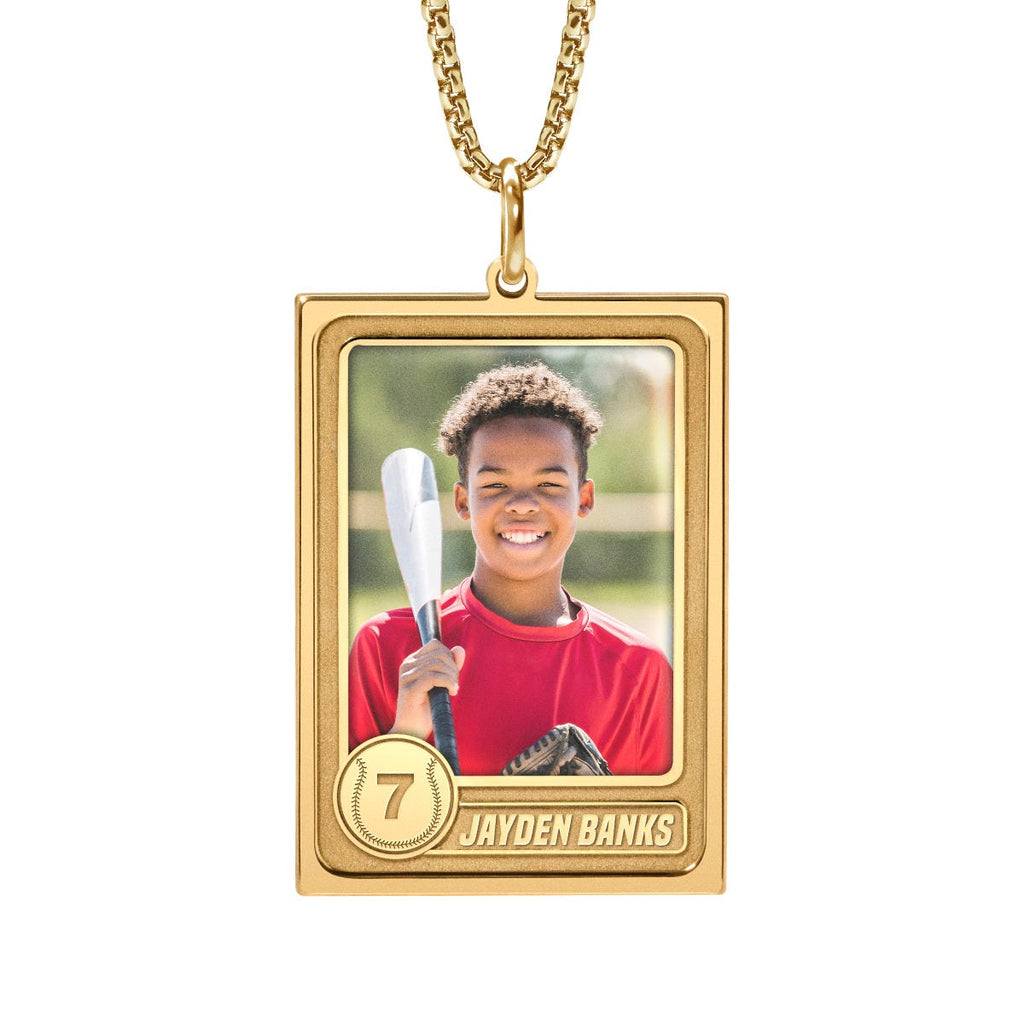 Trading Sports Card Photo Pendant
