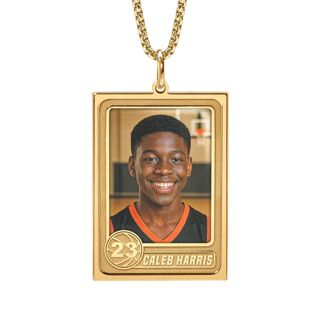 Trading Sports Card Photo Pendant