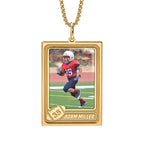 Trading Sports Card Photo Pendant